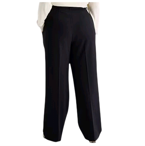 Worthington Womens Pants Size 18 Black Wide Leg Ponte Straight Leg New - Picture 3 of 8